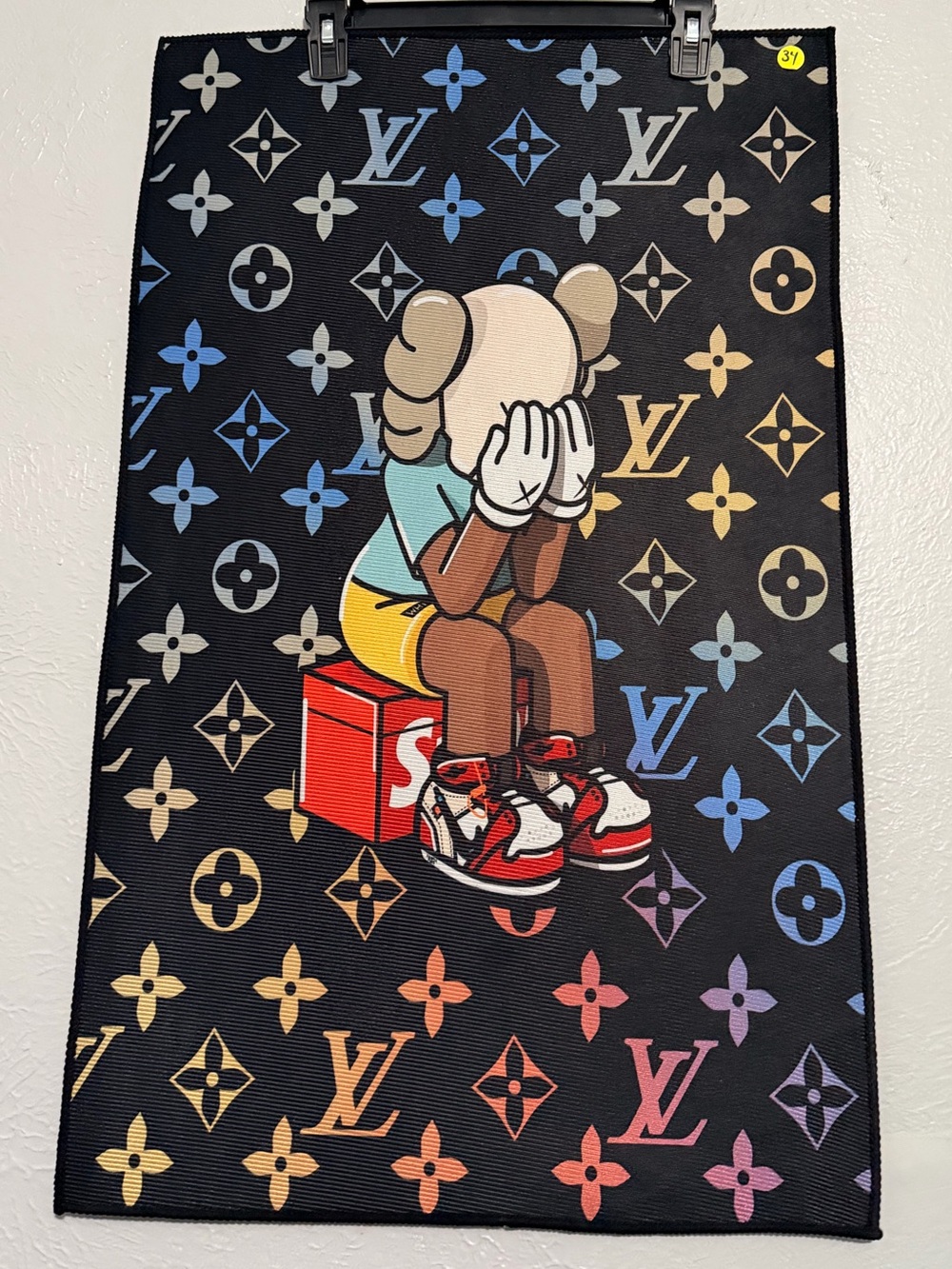 Custom Made KAWS/Luxury Design Rug/Wall Decor 31x19 IN. New